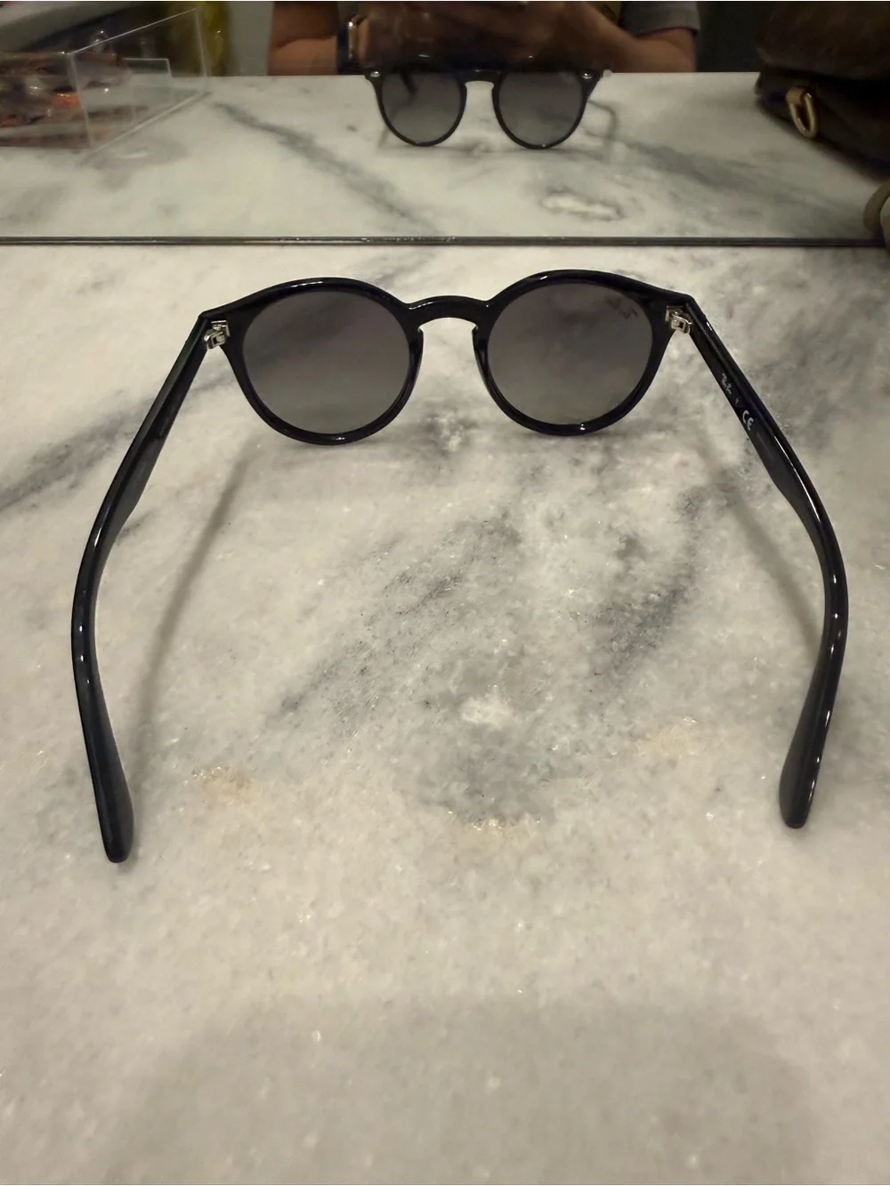 Ray-Ban Black Round Frame Sunglasses